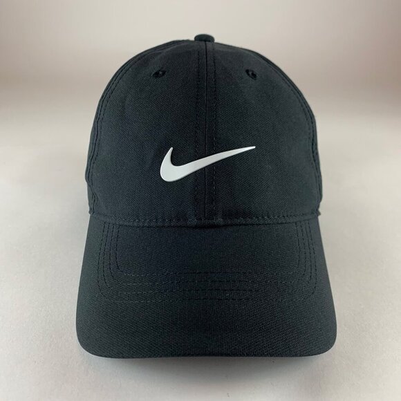 Nike Dri Fit Club Cap Black Snapback Hat Mens M/L - Picture 2 of 5
